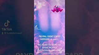 PAYPAL DEBIT CARD ARRIVED الحمد لله..FREE CASH WITHDRAWAL AND ONLINE PAYMENT (FIT)