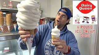 The GIANT (6 Pound) Dairy Queen Ice Cream Cone Challenge | L.A. BEAST