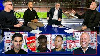 Arsenal vs Liverpool 2-2 Roy Keane Go Crazy reacts to Salah & Saka  Jamie Carragher Slot Reaction