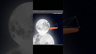 SNOWMAN WITH MOONS SPEED ART #shorts