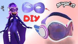 DIY Ubiquity Mask and Glasses: Alya Akumatized in Miraculous World Shadybug & Claw Noir special