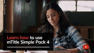 mTitle Simple vol.4 TUTORIAL - FCPX Plugin - MotionVFX