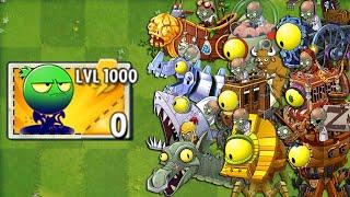 All GREEN PREMIUM Plants LEVEL 1000 vs All Final Boss - Plants vs Zombies 2 Mod