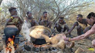 Hadzabe Tribe Hunting Baboons Up & Down Rocky Hills For Lunch || True Last Hunters