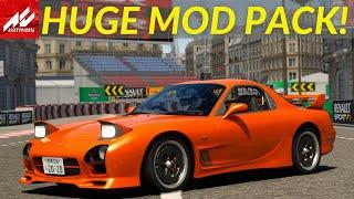 THE BIGGEST PACK EVER! - 34 Street Cars In 6 Minutes! - Assetto Corsa Download Links