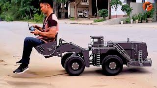 Man Builds RC Wheel Loader Powered by Hydraulic Mechanisms | Start to Finish by @rcactionhomemade