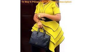 Do not miss! Elegant Plus Size African Women Yellow Blouses Party Stri