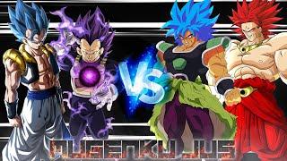 Vegeta Ultra Ego & Gogeta OP vs Broly DBS Buff/OP & Broly SSJ4 ANIME MUGEN JUS Team Fight