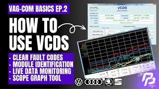 VCDS BASICS #2: ECU SELECTION // FAULT CODES READ & CLEAR // LIVE DATA MEASURING // USING SCOPE TOOL