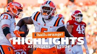 Illini Football | Highlights at Rutgers 11/23/24