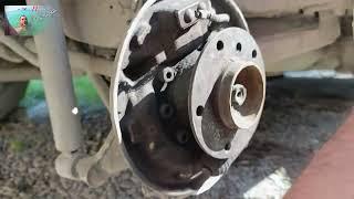 How to Replacing BMW E36 Rear Wheel Bearings, Removing and installing Angular ball bearing BMW E36.