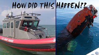 Finding a Shot, Deflated, and Burnt Sinking Boat while Fishing Offshore