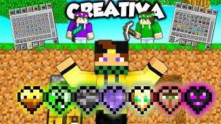 CACCIATORE IN CREATIVA vs MARCY SPEEDRUNNER CON I CUORI OP - Minecraft ITA