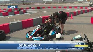 Testing out the new super go karts