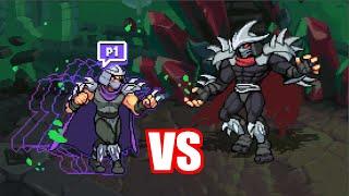 Shredder vs Super Shredder - TMNT shredder's revenge dlc dimension shellshock gameplay