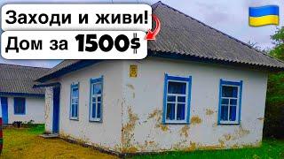  Заходи и живи! Дом в селе за 1500$ Продажа недвижимости за копейки! Всё есть Уютное тихое село!