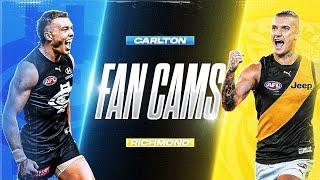 Fan Cams | Carlton v Richmond | AFL Round 1, 2022