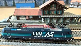 Marklin 88487 Cl 186 Electric Locomotive “Lineas” Test  Run at z.scale.hobo 02.08.2025