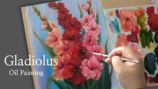 글라디올러스 그리기 | How to paint Gladiolus | Oil painting flowers