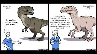 Jurassic World VS Jurassic Park T-Rex's (Dinosaur Comic Dub) (Jurassic World Comic)