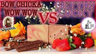 GETTIN' LUCKY vs BOW CHICKA WOW WOW | Dr. Squatch & Sudsy Bear Valentine's Day Bars | Which is Best?