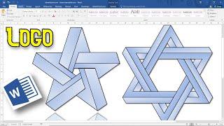 How to Draw Impossible Star Logos in Microsoft Word - MS Word Logo