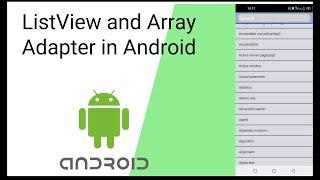 ListView and Array Adapter in Android | Android development in Urdu/Hindi | VTeach24