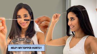 How To Wear Hair Toppers Without It Hurting | Hair Topper With Band | Human Hair Toppers India