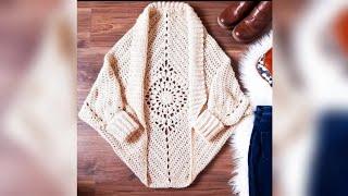Como tejer a crochet un Cardigan o Chaqueta a partir de un rectángulo ( Parte 1 de 2 )
