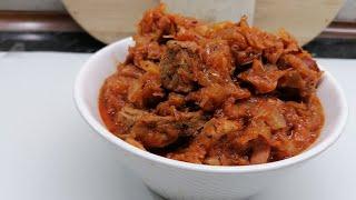 Mixed bigos. Bigos with white and sauerkraut.