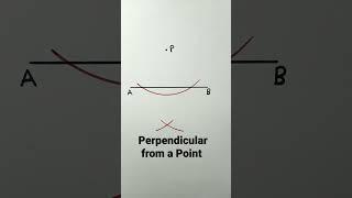 how to draw perpendicular on a line from a point outside