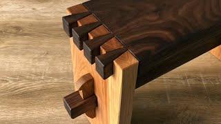 Hand tool woodworking - small bench with traditional joinery