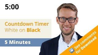 Zoom Video 5 Minute Timer White Background (Download available)