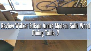 Review Walker Edison Andre Modern Solid Wood Dining Table, 72 Inch, Mahogany