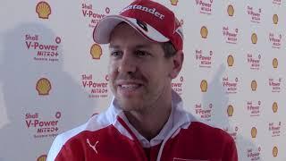 Ferrari driver Sebastian Vettel speaks with the Montreal Gazette