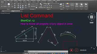 List Command In AutoCAD In Hindi