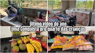 ÚLTIMA COMPRA DO ANO//ROTINA DE DONA DE CASA//TIVEMOS QUE COLOCAR NO QUARTO DAS CRIANÇAS