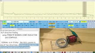 VLF Radio Direction Finding - using a tuned FERRITE BOBBIN CORE INDUCTOR & Compass