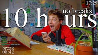 LIVE | 10-HOUR study with me WITHOUT BREAKS  rain & thunder sounds