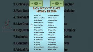 Easy Ways To Make Money In 2024