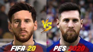 FIFA 20 Vs. PES 2020 | All Famous Player Faces | Gameplay Comparison