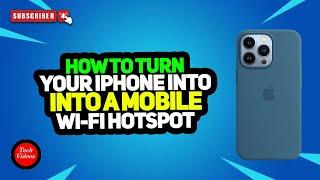 How to Turn Your iPhone into a Mobile Wi Fi Hotspot | Apple support | 100% work