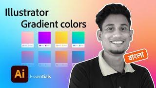 21. Gradient Color In Illustrator CC | Learn𝘸𝘪𝘵𝘩  Yasin Arafat