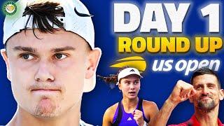 Rune DISASTER! Jovic teen SENSATION! Djokovic REVENGE! | US Open 2024 Day 1 | GTL Tennis Podcast