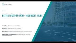 Better Together: Profisee MDM and Microsoft Azure