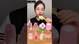 Juicy Ice Creams Eating Challenge | #asmr #food #shorts