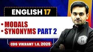 Modals and Synonyms, Part- 2 | English for CDS 1, 2025 | CDS Vikrant 1.0 2025