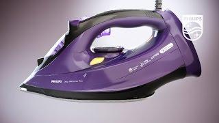 How to clean your steam iron with Built-in Calc Container | Philips | Steam iron | GC4928