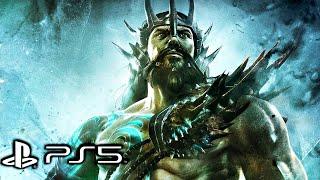 God of War 3 Remastered (PS5) - Kratos Vs. Poseidon Boss Fight (4K 60FPS)