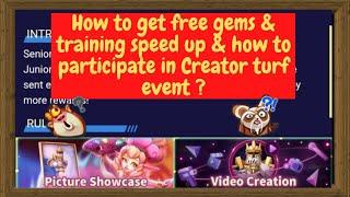 How to get Free gems as F2P/ Creator Turf Event/ lords mobile